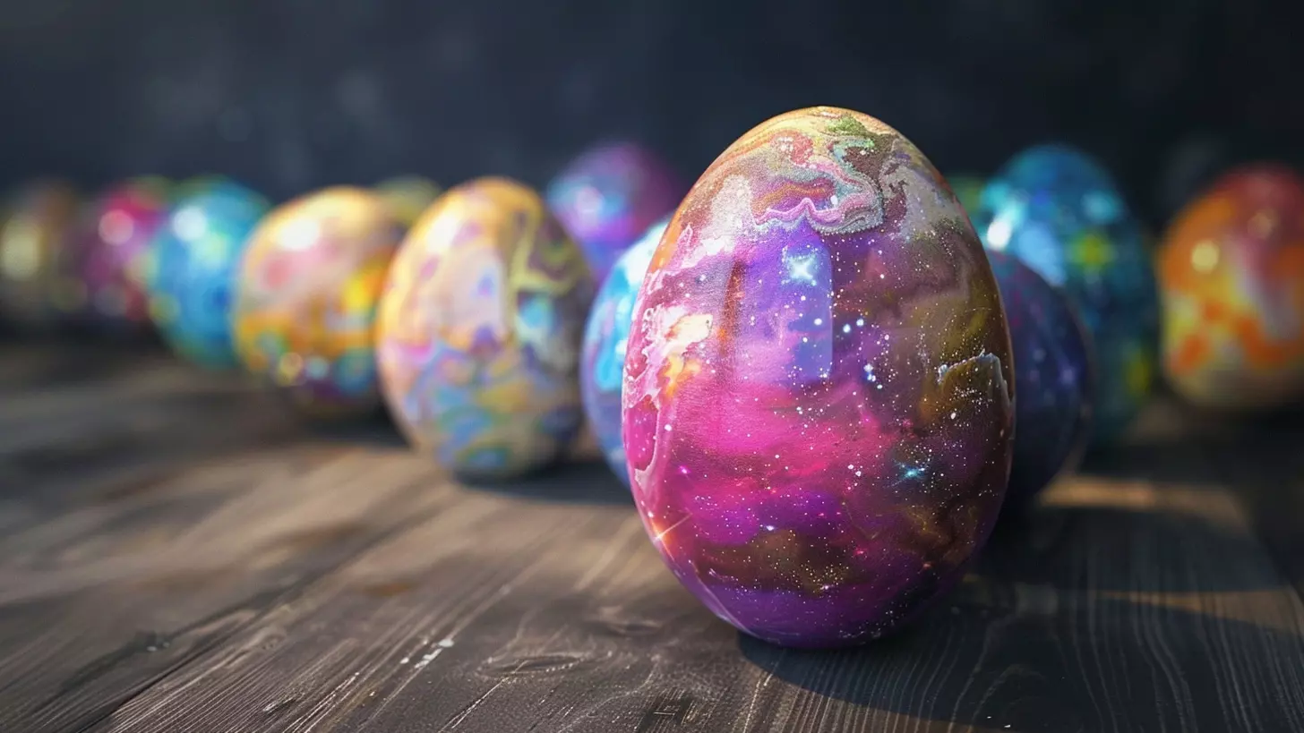 Космические яйца на Пасху
